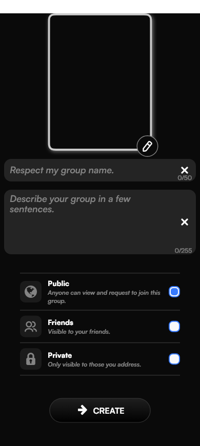 Create Group Widget