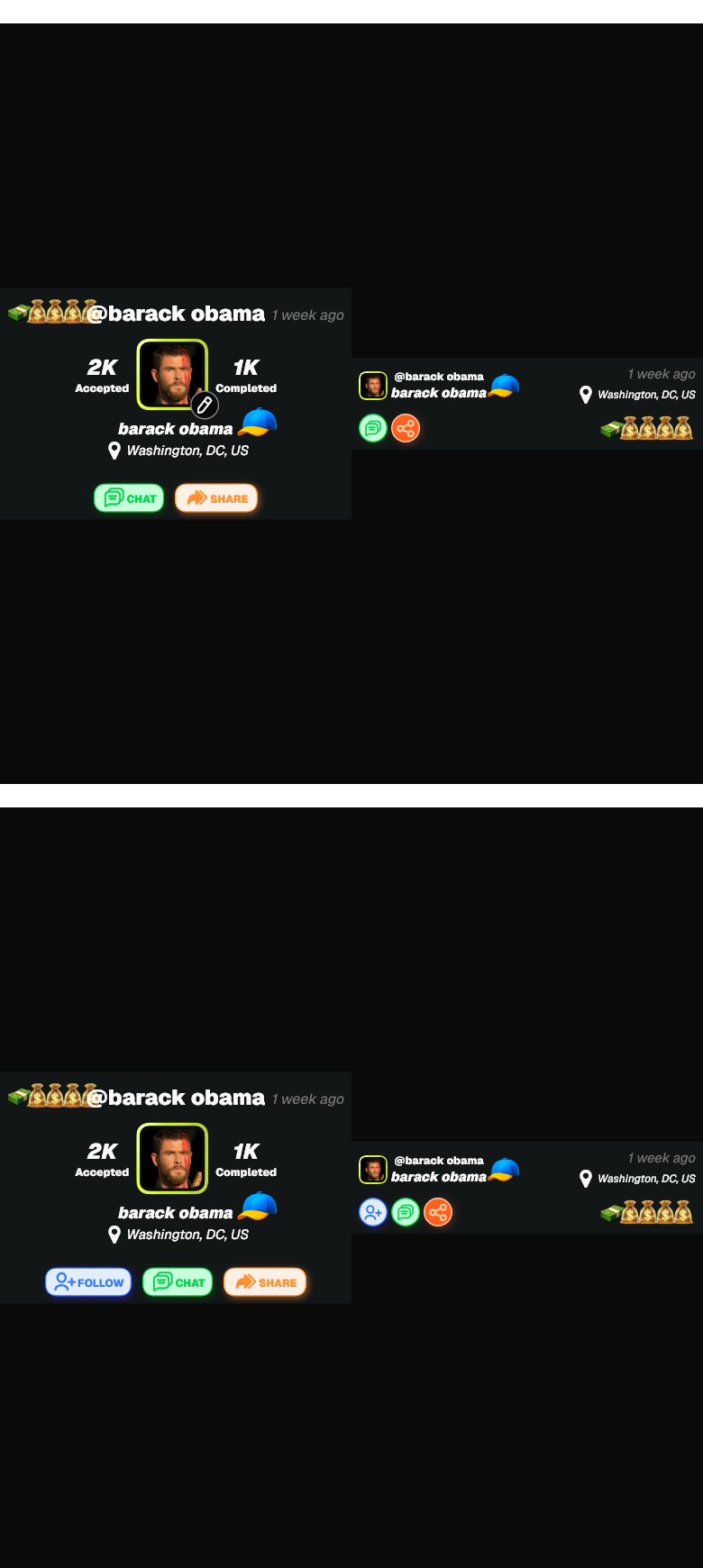 Profile Header Widget